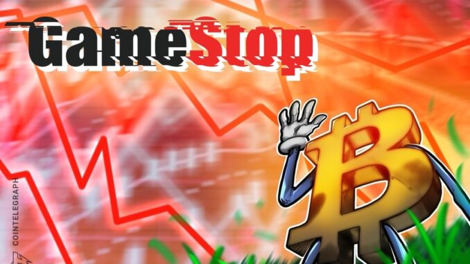 GameStop shares sink 13% after first BTC buy GameStop shares sink 13% after first BTC buy