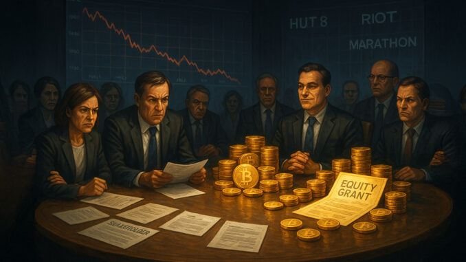 Shareholders push back against high pay for public Bitcoin miner execs after record equity grants