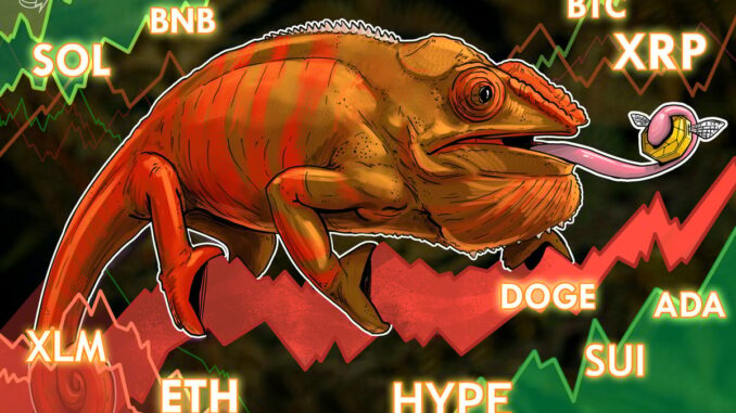 Price Predictions for BTC, ETH, XRP, BNB, SOL, DOGE, ADA, HYPE, XLM, SUI