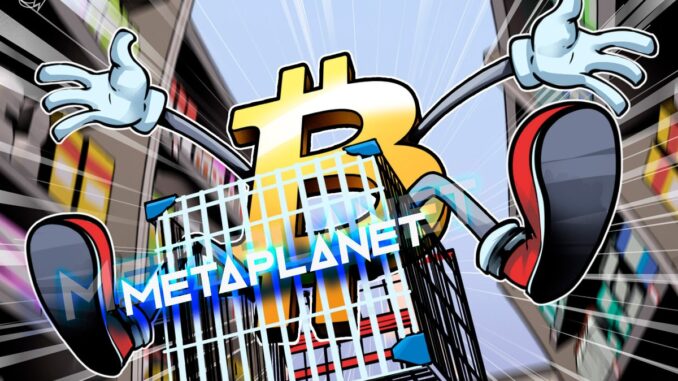 Metaplanet Becomes Top 5 Bitcoin Treasury with $633M Buy