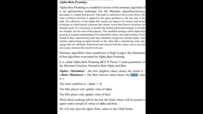 AI |Alpha-Beta Pruning easy to understand #AI for Beginners #AI #Artifical Intelligence#Education