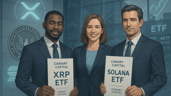Canary Capital nears SEC approval for XRP and Solana ETFs amid broader crypto ETF momentum