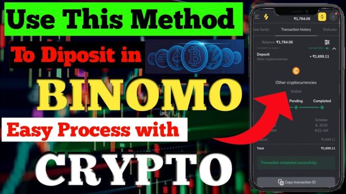 How to Deposit Crypto in Binomo Account | Step-by-Step Guide for Beginners (2025)