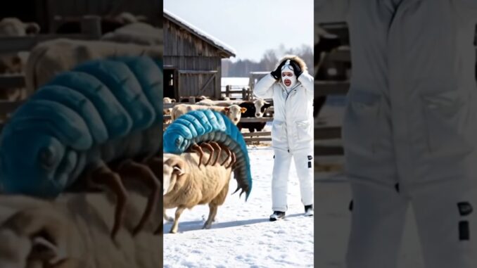 rescue the sheep from centipede #ai #aivideo #aishorts #shorts #viral