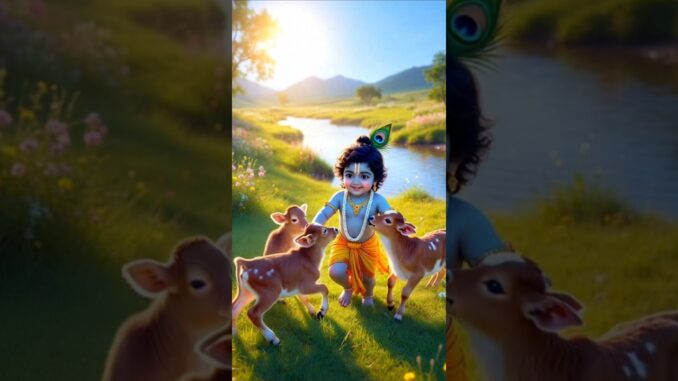 Prabhu aapane dost ke sath 🙏 #ai #aivideo #krishnalove