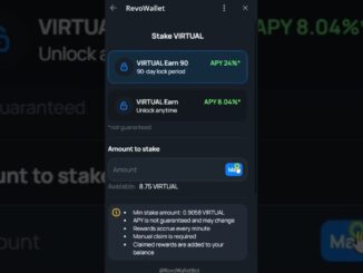 Virtual Protocol $VP: Staking, RevoWallet e Telegram all-in-one!