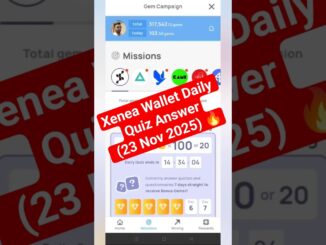 Xenea Wallet Daily Quiz Answer (23 Nov 2025) 🔥 | Free Crypto Mining 2025 | #xeneawallet #xenea