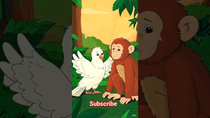 monkey aur kubutar ke kaani #ai #news #shorts #viral #like #subscribe #youtube #channel #comment