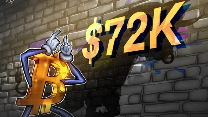 Bitcoin Spot Demand Rises As $72K May Define Next Move