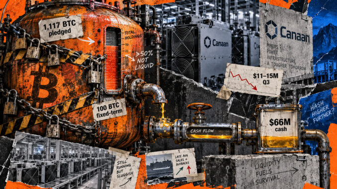Canaan revenue misses guidance; 1,117 BTC pledged in Q2