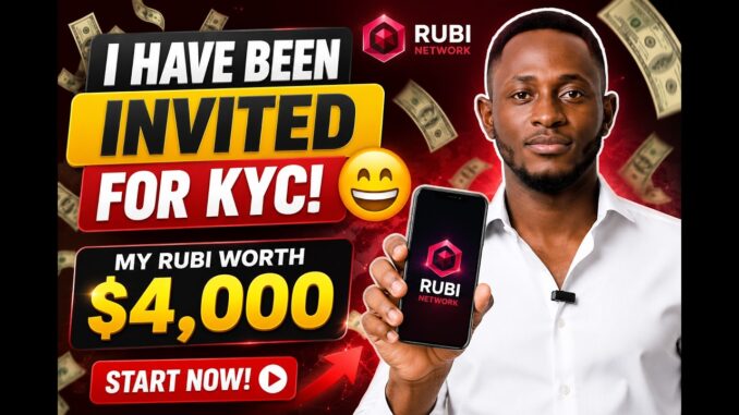 Don't Lose Your Earnings! Rubi KYC Verification 1.6 Guide