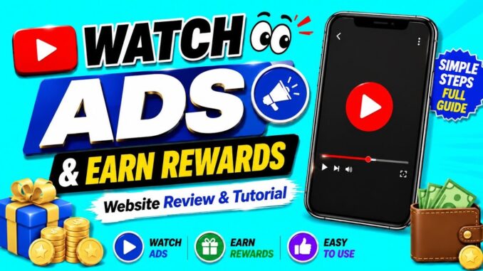 Watch Ads & Earn Crypto Rewards | Website Review & Tutorial